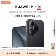 HUAWEI Pura 70 羽砂黑 12GB+512GB 超高速风驰闪拍 第二代昆仑玻璃 双超级快充 华为P70智能手机