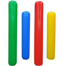 贝琪雅空气棒幼儿园体智能加厚玩具感统训练亲子体育器材加油棒儿童充气棒棒游泳棒定制logo活动游戏棒 蓝色 105cm