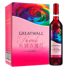 超市	长城（GreatWall）红酒  甜酒 甜型葡萄酒整箱装750ml*6瓶 中粮出品 玫瑰红 整箱