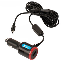 锁影 通用行车记录仪电源线5V2500MA导航一体机带开关充电器线 迷你直头带开关款