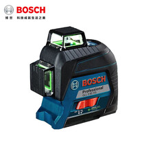 博世 BOSCH 高准确度激光水平仪 贴墙仪 绿光打墙投线仪 贴墙12线(含支架) GLL3-60XG+原装支架