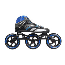 美洲狮（COUGAR） 美洲狮SR7轮滑鞋速滑鞋男女溜冰鞋成人竞速鞋儿童直排轮旱冰鞋 蓝色三轮速滑鞋 成年人37码