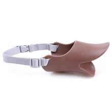 狗嘴套防咬防叫狗狗嘴罩鸭嘴套乱吃止吠器泰迪鸭嘴套比熊小型犬狗狗用品宠物口罩 咖色 S-小型(建议4-9斤)