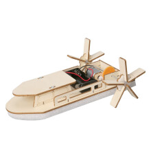 书童玩伴木制儿童科技小手工制作材料木制模型科学实验教具diy积木玩具 明轮船