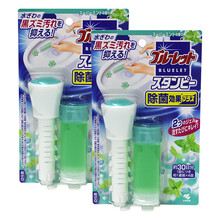 小林制药（KOBAYASHI）日本原装进口洁厕灵凝胶花瓣去味厕所清洁剂 薄荷香推杆式2个