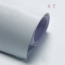 点滨 汽车用品碳纤维贴纸 立体车身贴膜改装内饰装饰全车贴拉花3D改色膜 3D纯白127cm宽*1米