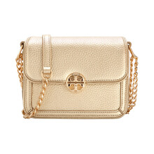 Tory burch 托里.伯奇 女士 金色皮质单肩斜挎包 52687 701