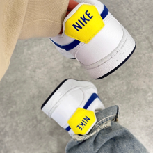 耐克（Nike）板鞋男鞋春秋新款COURT简版AJ经典小白鞋运动休闲鞋子滑板鞋 DH2987-103白蓝黄 40.5