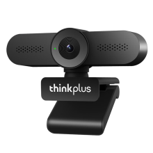 联想thinkplus电脑摄像头USB500万像素2K高清带麦克风家用网课直播视频会议台式机外置摄像头WL24A