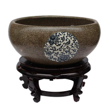 筱宠陶瓷鱼缸大号养鱼盆荷花盆缸金鱼乌龟缸碗莲睡莲盆客厅风水缸 复古 特大号直径50高24cm