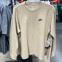 耐克（NIKE）长袖T恤男装2025年春季新款健身训练运动服时尚圆领透气休闲套头 DX1002-250土黄色 L