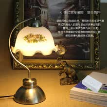 LONICEDEAR欧式田园风卧室床头台灯简约复古典雅起夜喂奶家用客厅可调光遥控按钮书房装饰台灯 典雅款 触摸开关