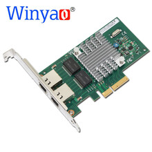 Winyao WY580-T2 PCI-E X4服务器双口千兆网卡82580 1000M
