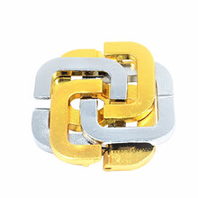 儿童益智解锁玩具戒指魔金解环智力扣机关盒高智商 19合金-四叶草