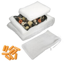 绿伴 鱼缸过滤器龟缸乌龟缸低水位瀑布过滤盒小型鱼池水族箱过滤系统顶部外挂上置内置滴流盒过滤桶循环器材 豪华滤材包x2