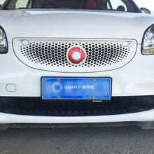 奔驰Smart冰膜装饰贴 前车标后车标贴纸 改色膜 车标改装贴片 冰膜车标贴（红色）