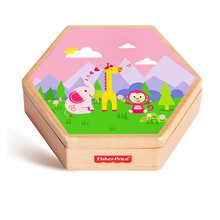 费雪（Fisher-Price）乳牙盒男女孩牙齿收藏盒木制宝宝掉换牙齿保存盒FP1027B-女款儿童礼物