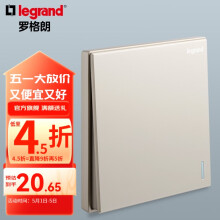 罗格朗（LEGRAND）开关插座面板仕典系列米兰金色 86型暗装墙壁电源套餐 单开双控