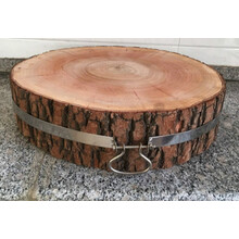 柳木菜墩实木菜板整木加厚肉墩家用菜墩子剁肉剁骨砧板案板切菜板 直径40-42厚8cm四口之家送钢箍