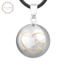 法国进口品牌nova bola诺娃波拉铃18k镀金孕妇铃铛安抚铃胎教铃bola铃顺丰 波拉系列 18K金双心+925银珠