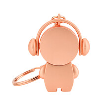 zjrdiy 个性可爱 金属 卡通u盘16g32g64g128g 创意公仔礼品u盘刻字定制学生优盘 高速3.0 玫瑰金+袋子包装 128GB