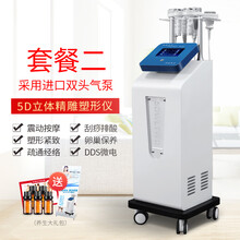 欧唯美 理疗仪器5D精雕仪3D产后塑形80K爆脂机身体经络养生刮痧排酸 套餐二（双泵）