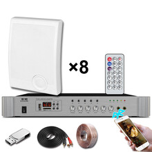 帝顿（DIDUN） 壁挂音箱 广播喇叭音响套装背景音乐 幼儿园商场超市校园教室 壁挂音响 8个10瓦壁挂+80瓦蓝牙功放+40米线