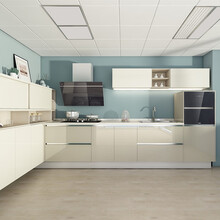 【欧派橱柜定制幸福味道系列】 现代简约厨房厨柜装修定做 石英石台面 预付诚意金