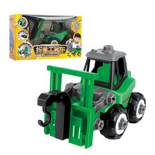 乐吉儿儿童拆装工程车系列挖掘机推土机可拆卸仿真模型组合男孩拼装DIY玩具车 拆装吊运车 B359