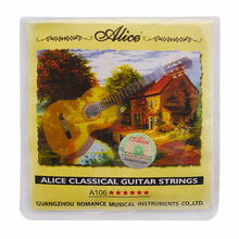 愛麗絲（Alice）  古典吉他琴弦透明尼龙光弦尼龙芯镀银铜合金自动缠弦A106古典尼龙吉他弦 古典吉他 五弦（单根）