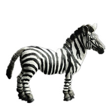 儿童仿真动物园玩具模型野生动物世界套装狮虎河马犀牛大象长颈鹿 斑马