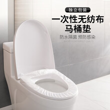 无纺布一次性马桶垫10片独立包装 旅行出差一次性马桶圈 孕产妇隔水马桶垫坐便垫 白色