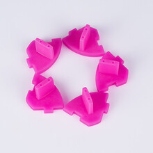 薇林美甲工具假指甲莲花座指托可固定假指甲甲片托塑料练习架 莲花座（玫红色）