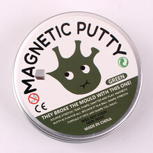 星杰智尚 磁泥 魔法磁性橡皮泥磁力彩泥磁吸泥吸铁吞噬磁铁泥开学礼物减压玩具发泄粘土六一儿童圣诞节礼物 硅胶磁力绿色