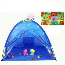儿童帐篷室内面包房子宝宝游戏屋蒙古包儿童小房子内公主女孩男孩分床神器户外过家家游戏屋 海洋世界+垫子