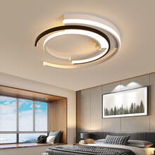 VVS美学灯 后现代简约led吸顶灯超薄卧室灯创意艺术书房餐厅圆形大厅灯具 直径40*5cm无极调光+遥控