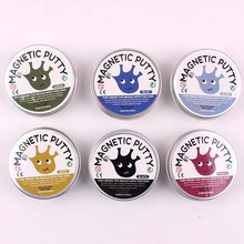 磁力橡皮泥魔法磁性橡皮泥磁力彩泥磁吸泥吞噬磁铁泥儿童减压玩具发泄粘土创意新奇玩具生日礼物 硅胶磁力全套6个