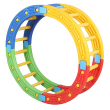 儿童体能感统训练器材亲子园平衡板攀爬摇滚圈四分之一圆自闭症康复训练半月摇感统训练 圆