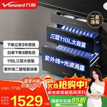 万和（Vanward）消毒柜 家用嵌入式 紫外线二星母婴消毒 110L三层大容量 餐具碗筷茶具婴儿奶瓶消毒碗柜 二星级 110L ZTD110Q-D8