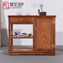 青龙韵阁 红木家具非洲花梨（学名：刺猬紫檀）餐边柜实木家具木新中式原木储物柜茶水柜碗柜家用现代简约 素面餐边柜（柜子在左边） 单门