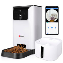 ccpet宠物自动喂食器6L大容量粮桶定时定量猫咪狗宠物智能远程投食机狗狗用品 远程自动喂食器（视频版）+饮水机套餐