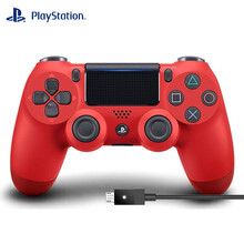 索尼（SONY）PS5国行手柄 PlayStation DualSense无线游戏手柄 PS4手柄【熔岩红+PC连接线】
