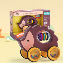 乐立方 抖音网红同款宝宝拖拉玩具1岁婴儿拉绳拉线牵引学步车手拉着走的玩具早教 刺猬(大号-彩盒装)