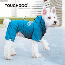Touchdog它它狗狗雨衣小型犬雨披比熊柯基泰迪四脚防水全包大型犬连帽宠物外套 TDCL0212C XXXL