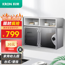 科荣（kerong）消毒柜家用 台式 卧式高温消毒碗柜 碗筷茶杯 婴儿奶瓶壁挂式迷你消毒柜 68升幼儿园壁挂台式款DS68B