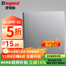 罗格朗开关插座面板清单报价 未莱系列深砂银色家86型家用暗装 弧面薄款 空白盖板