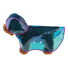 SLPC 狗雨衣小型犬 小狗雨披防水春夏泰迪雨衣雪纳瑞雨披猫咪防雨连帽装宠物狗狗雨披衣服 蓝色 L