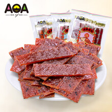 AOA猪肉脯蜜汁黑椒味风干手撕肉干独立包装网红休闲解馋小零食品 黑胡椒味90g*1袋