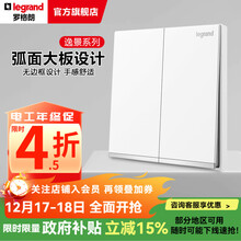 罗格朗（LEGRAND）开关插座逸景系列插座开关面板玉兰白套餐86型暗装清单报价 双开单控