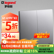 罗格朗（LEGRAND）开关面板 弧面薄款暗装86型墙壁电源未莱深砂银灰色清单报价 两位单控